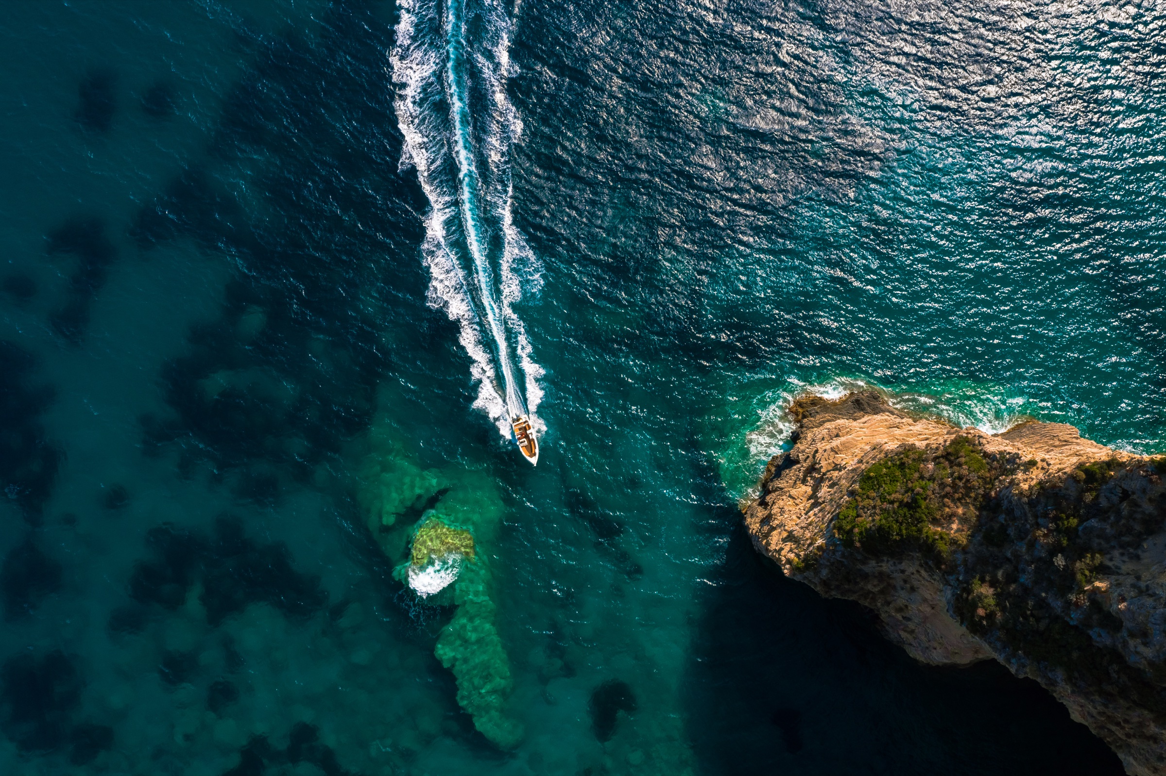 The Ionian Sea from above, Corfu